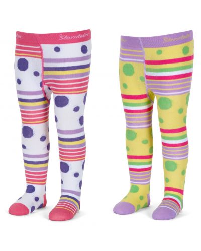 Детски памучни чорапогащници Sterntaler  - 2 броя, 80 cm, 8-9 месеца - 1