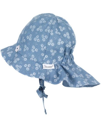 Детска шапка с UV 50+ защита Sterntaler - На цветчета, 45 cm, 6-9 месеца - 3