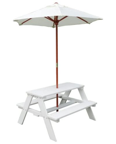 Детска дървена маса за пикник с чадър Ginger Home - 1
