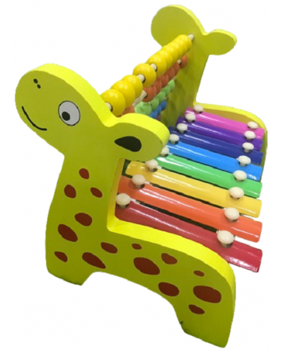 Детски дървен комплект Raya Toys - Ксилофон и сметало - 2