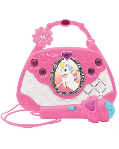 Детска играчка Lexibook - Електронна караоке чанта Unicorn, с микрофон - 2