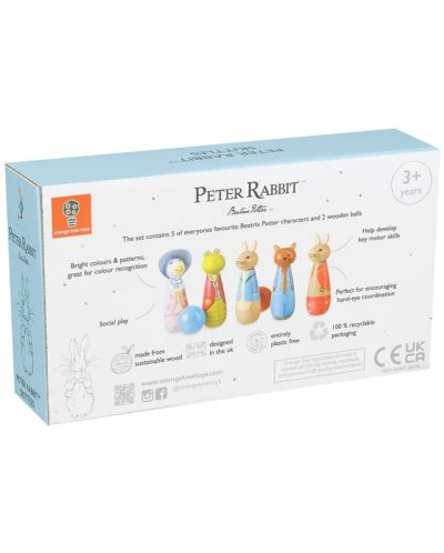 Детски дървен боулинг Orange Tree Toys Peter Rabbit - 5