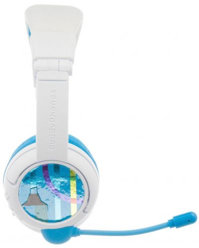 Детски слушалки BuddyPhones - School+, сини/бели - 2