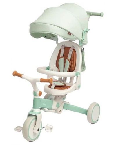 Детска триколка 2 в 1 Caretero Toyz - Faro, зелена - 1