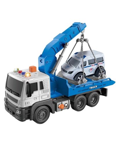 Детски камион пътна помощ Raya Toys - С музика и светлини, 1:16 - 1