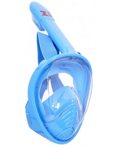 Детска цяла маска за шнорхелинг Zizito - размер XS, синя - 3