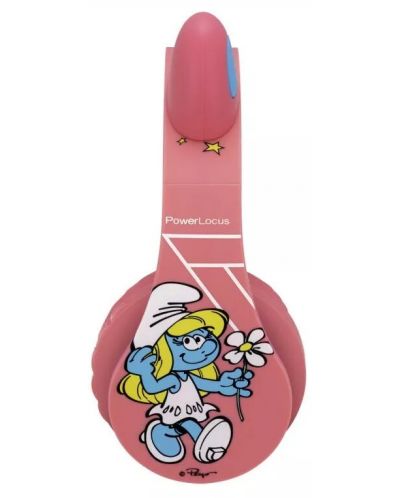 Детски слушалки PowerLocus - P1 Smurf, безжични, розови - 5