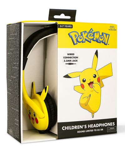 Детски слушалки OTL Technologies - Pikacku rubber ears, жълти - 8