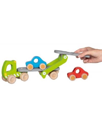 Детска играчка Goki - Автовоз с две коли - 2