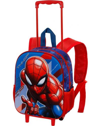Раница за детска градина с колелца Karactermania Spider-Man - Skew, 3D - 1