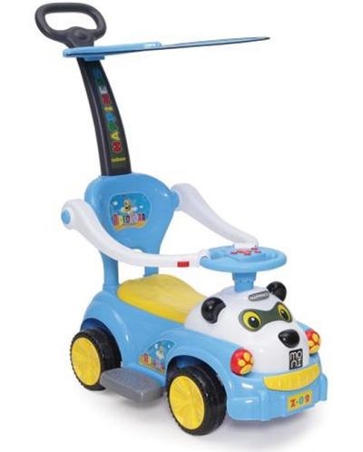 Детска кола за бутане Moni - Panda JY-Z02A, синя - 1