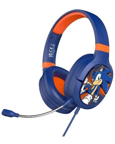 Детски слушалки OTL Technologies - Pro G1 Sonic, сини/оранжеви - 1
