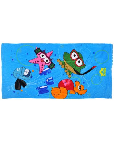 Детска кърпа за плаж и чанта Arena - AWT Backpack Towel, синя - 2