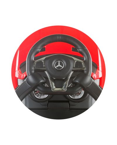 Детска кола с дръжка и сенник Chipolino - Mercedes AMG GLЕ 63, червена - 6