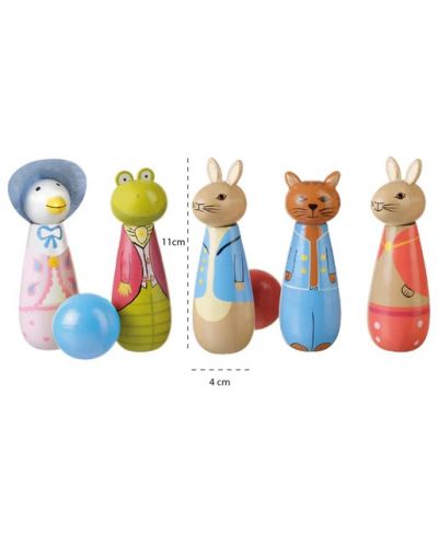 Детски дървен боулинг Orange Tree Toys Peter Rabbit - 3
