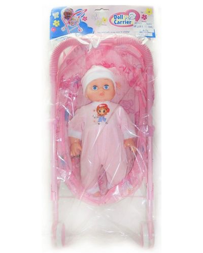 Детски комплект Raya Toys - Бебе в количка - 1