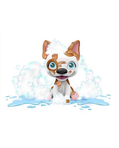 Детска играчка Kidz World Washy Friends - Кално кученце за къпане, Boston Terrier - 7