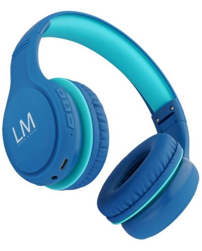 Детски слушалки PowerLocus - Louise&Mann K1 Kids, безжични, сини - 4