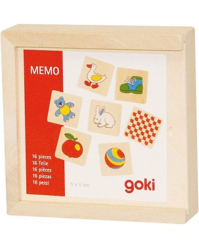 Детска игра за памет Goki - Пади в дървена кутия - 2
