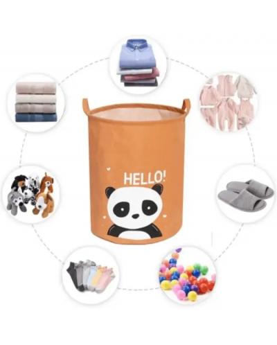 Детска кошница за съхранение на играчки Sipo - Hello Panda, 43 l - 2