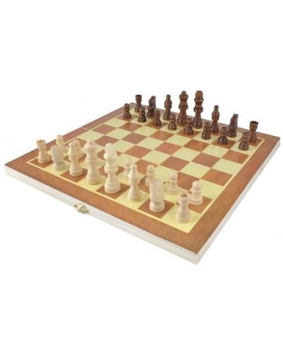 Детска класическа игра Kruzzel - Дървен шах - 1
