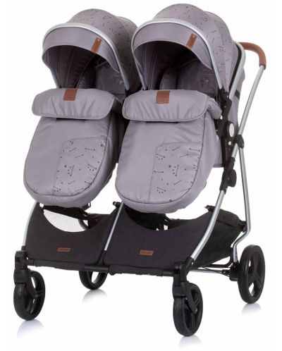 Детска количка за близнаци Chipolino - Дуо Смарт, графит - 9