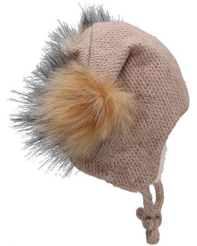 Детска зимна шапка с помпони Sterntaler - 51 cm, 18-24 м, розова - 4