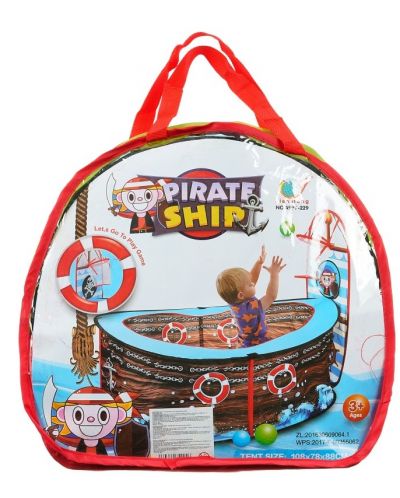 Детска палатка за игра с баскетболен кош Ittl - Пиратски кораб - 5