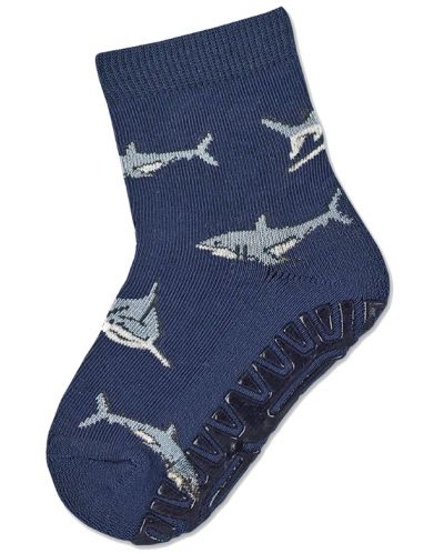 Чорапи със силиконова подметка Sterntaler - С акули, 17/18 размер, 6-12 месеца, 2 чифта - 3