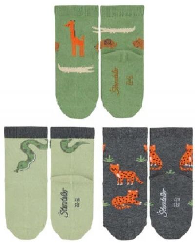 Детски чорапи Sterntaler - С животни, 19/22 размер, 12-24 месеца, 3 чифта - 4