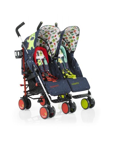 Детска количка за близнаци Cosatto Supa Dupa - Monster Arcade - 1