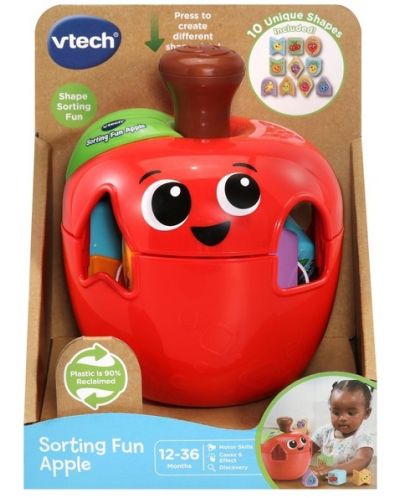Детска играчка за сортиране Vtech - Ябълка, с формички - 1
