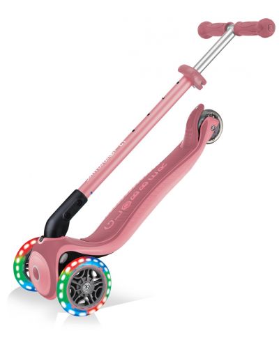 Детска сгъваема тротинетка Globber - Primo Foldable Plus Lights, розова - 6