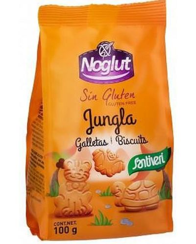 Детски бисквити Noglut - Джунгла, без глутен, без лактоза, без яйца, 100 g - 1