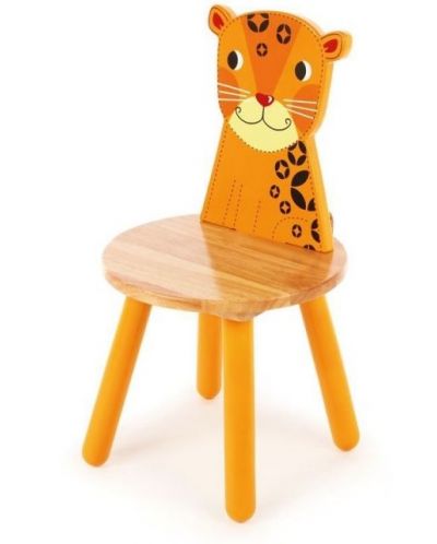 Детско дървено столче Bigjigs - Тигърче - 1