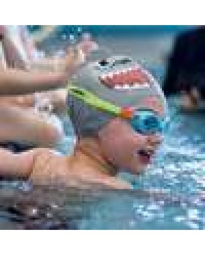 Детска плувна шапка Finis - Акула, сива - 2