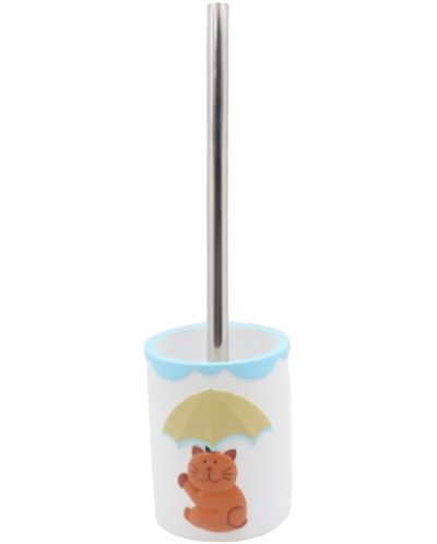 Детска четка за тоалетна Inter Ceramic - Cat and Dog, 9.8 x 39.5 cm - 1