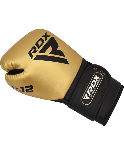 Детски боксови ръкавици RDX - REX J-12, 6 oz, златисти/черни - 4