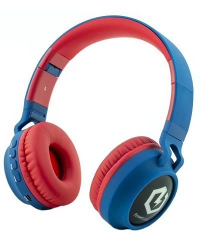 Детски слушалки PowerLocus - Buddy, безжични, сини/червени - 2