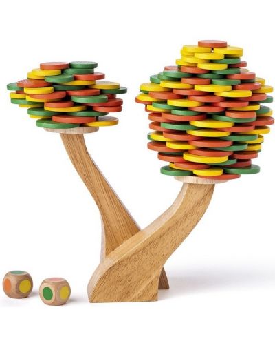 Детска дървена игра за баланс Woody - Есенно дърво - 1