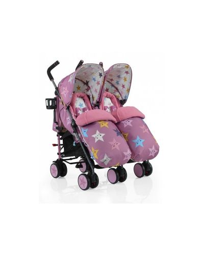 Детска количка за близнаци Cosatto Supa Dupa - Happy Stars - 1