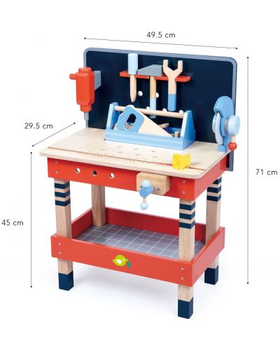 Детска дървена работилница Tender Leaf Toys - С инструменти, 19 части - 5
