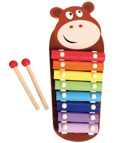Детски музикален инструмент Acool Toy - Ксилофон с крава - 1