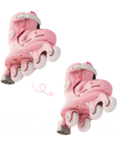 Детски ролери Yvolution - Twista Skates, размер 23-28, розови - 3