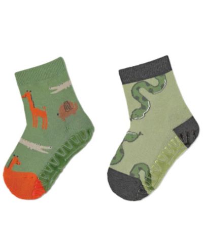 Детски чорапи със силиконова подметка Sterntaler - 27/28 размер, 4-5 години, 2 чифта - 1