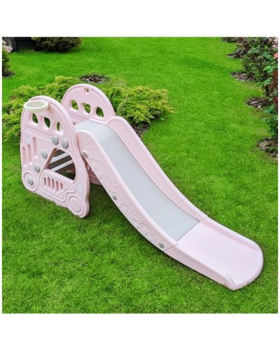 Детска пързалка Sonne - Кола, 155 cm, розова - 4