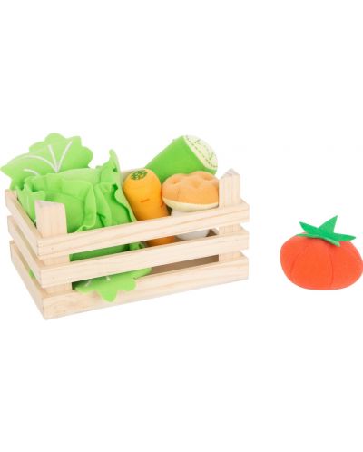 Детски комплект зеленчуци от плат Small Foot -  В кошница, 6 части - 1