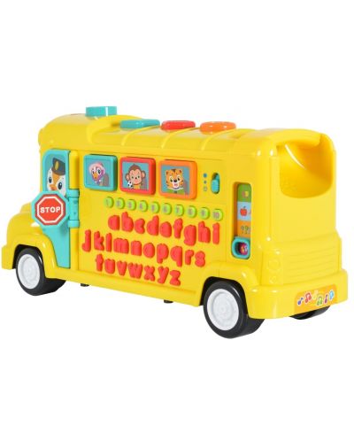 Детска играчка Hola Toys - Училищен автобус голям с азбука - 4