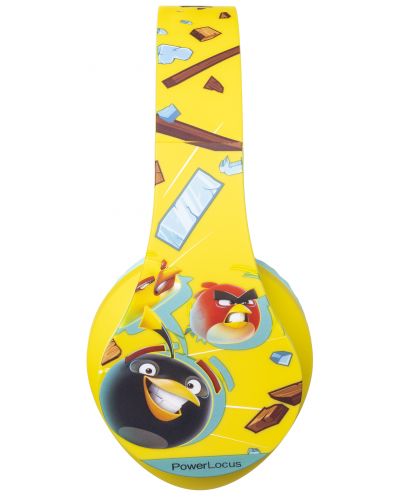 Детски слушалки PowerLocus - P2 Kids Angry Birds, безжични, зелени/жълти - 2