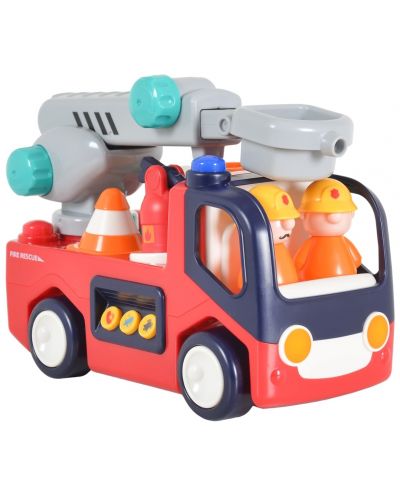 Детска играчка 2 в 1 Hola Toys - Музикална пожарна - 2